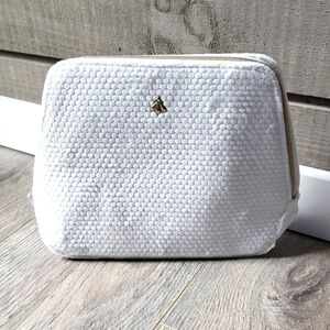 Guerlain White Textured Makeup Travel Pouch